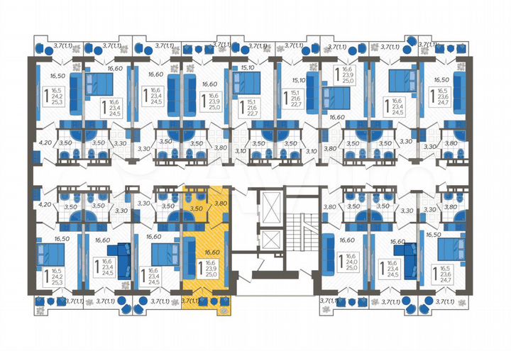 Апартаменты-студия, 25 м², 2/12 эт.
