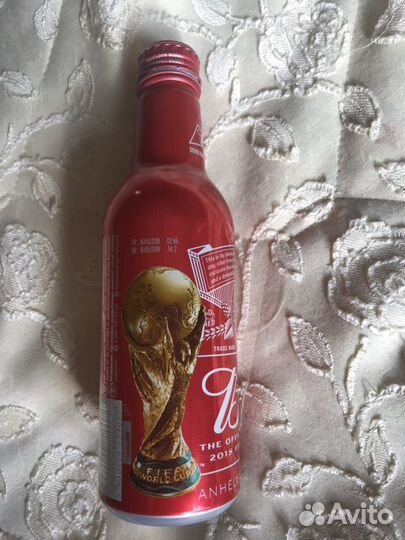 Коллекционная бутылка пива Bud fifa 2018