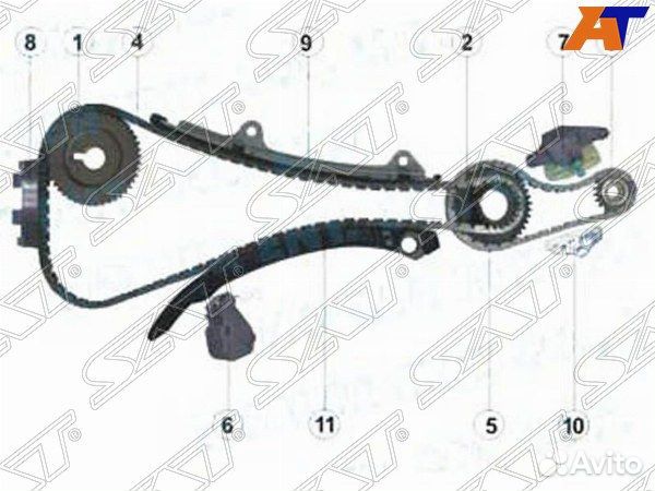 Комплект замены цепи грм nissan wingroad