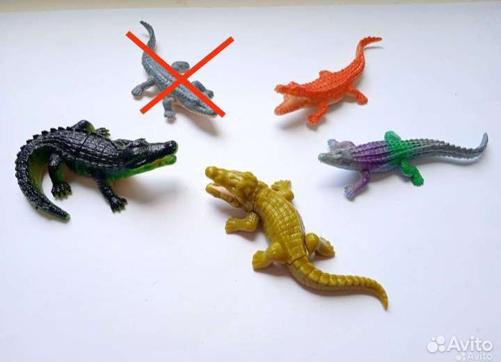 Коллекция лягушки, динозавры, крокодилы