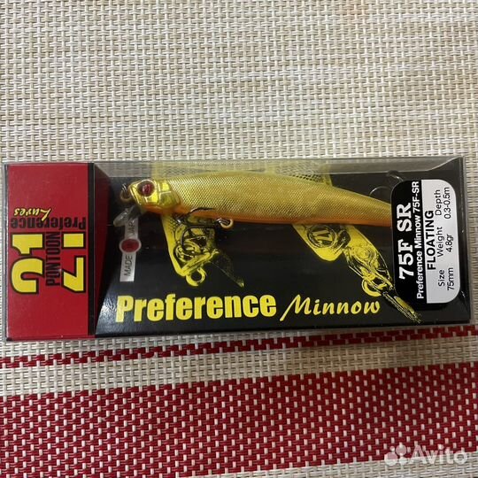 Воблер Pontoon 21 Preference Minnow 75F-SR (4,8г)