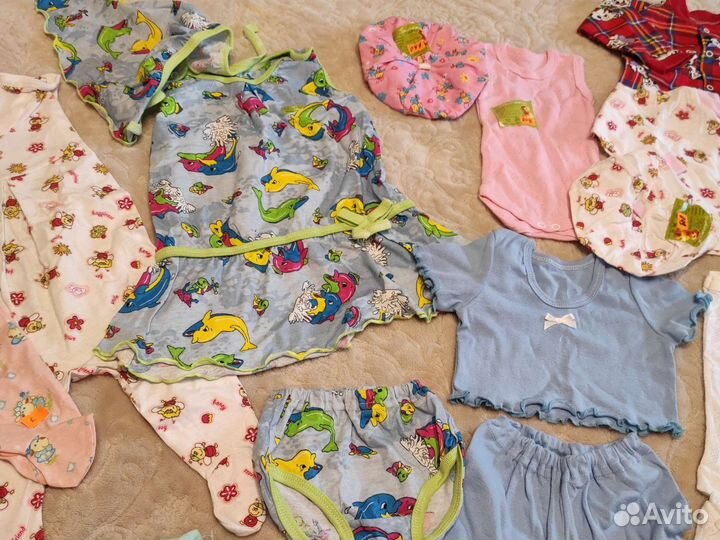 Пакет новых вещей для девочки от 0-74 размер