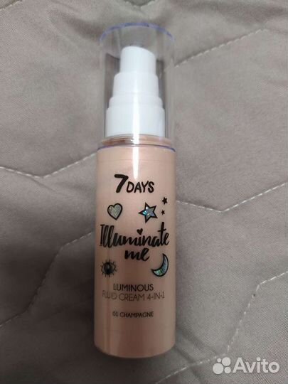 Сияющий крем флюид для лица 7 days