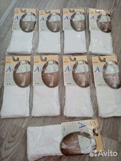 Колготки белые микрофибра 8-12