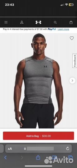 Новая майка Under Armour оригинал