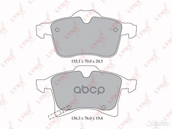 Колодки тормозные дисковые перед BD5908 LYN
