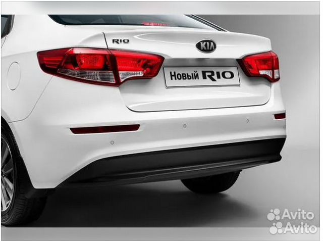Киа рио 3 фото сзади Бампер задний белый Kia Rio 3 рест 2016 купить в Москве Технопласт 866114Y500 Ав