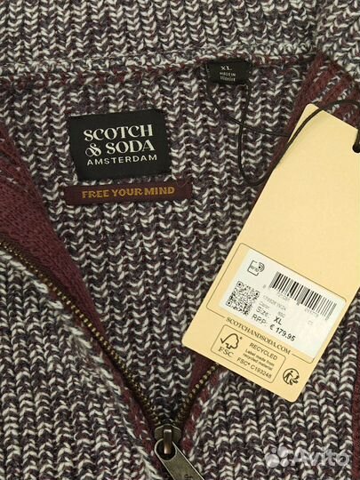 Свитер с молнией Scotch & Soda XL