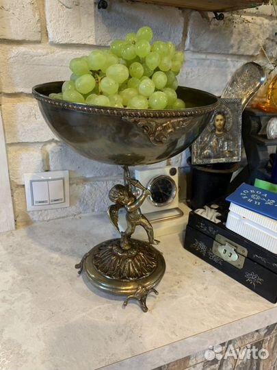 Фруктовница ангел латунь