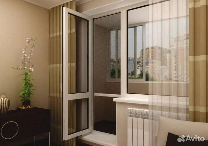 Остекление лоджии окнами пвх. Комплексное