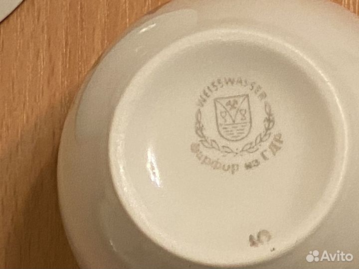 Винтажный чайный сервиз Weisswasser ГДР