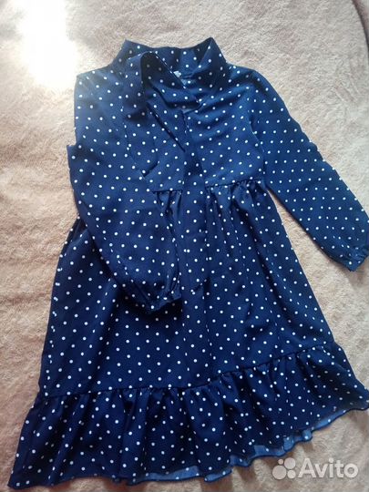 Платье для девочки в горошек