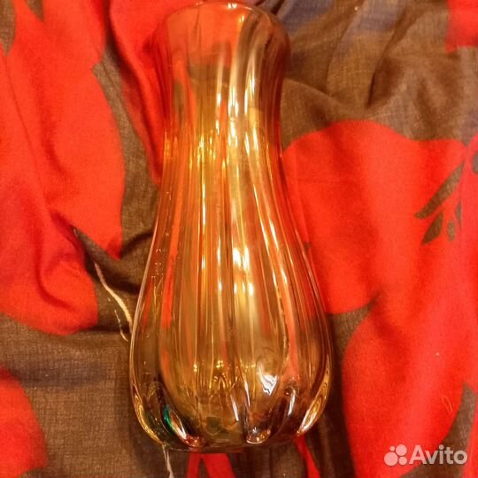 Ваза цветное стекло чехословакия