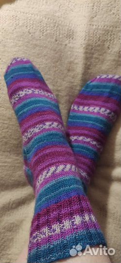 Носки вязаные шерстяные ручная работа