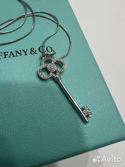 Подвеска ключ Tiffany в белом золоте. Оригинал