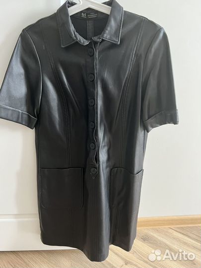 Платье zara кожаное