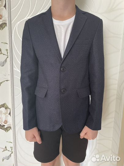 Пиджак школьный для мальчика 140