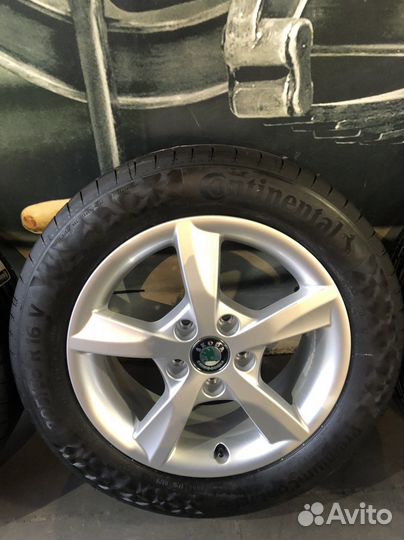 Колеса R16 оригинал 205/55 16 Continental Шкода