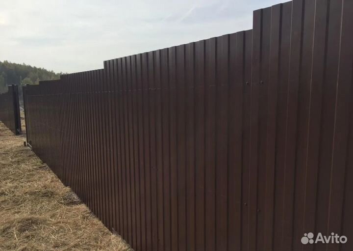 Забор из профнастила под ключ