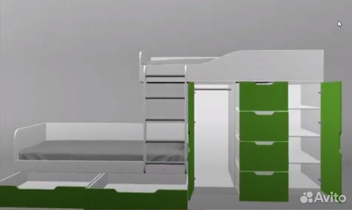 Детская кровать Белый Дуб Молочный