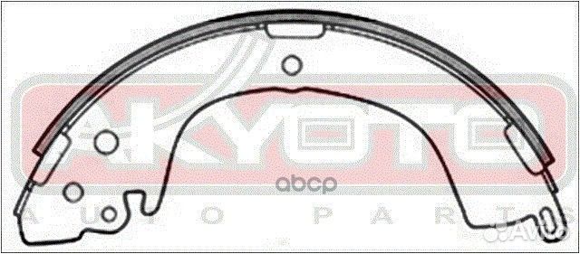 AKS6718 akyoto колодки тормозные барабанные зад