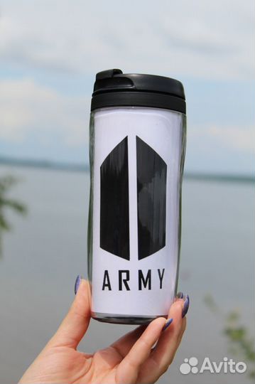 Термокружка аниме кпоп бтс безликий stray kids