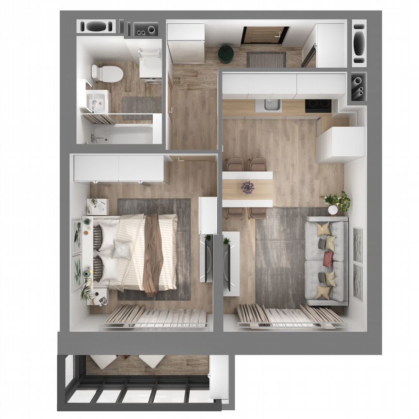 1-к. квартира, 38,8 м², 10/23 эт.