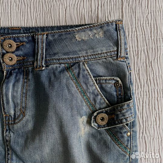 Zara TRF Юбка джинсовая мини, EU34