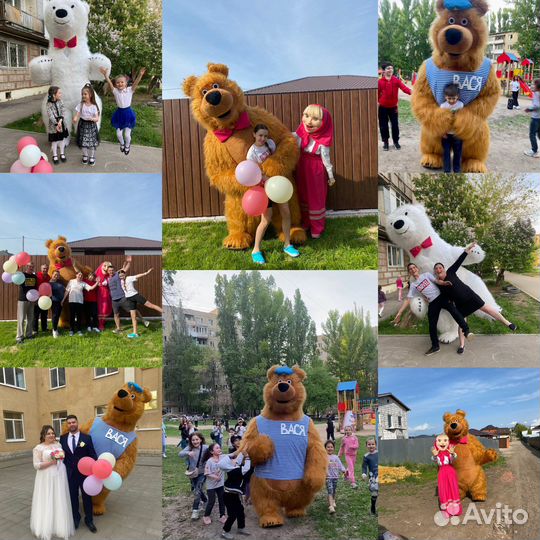 Поздравление от Ростовых кукол Маши и Медведей