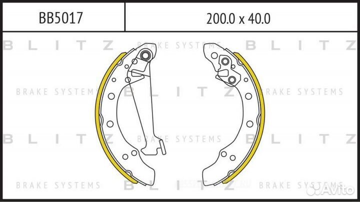 Blitz BB5017 Колодки тормозные барабанные зад
