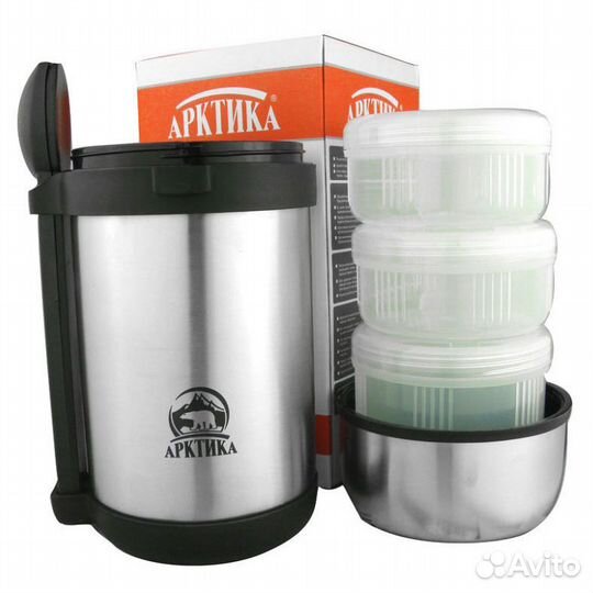 403-1500 Термос вакуумный бытовой с3-мя контейнера