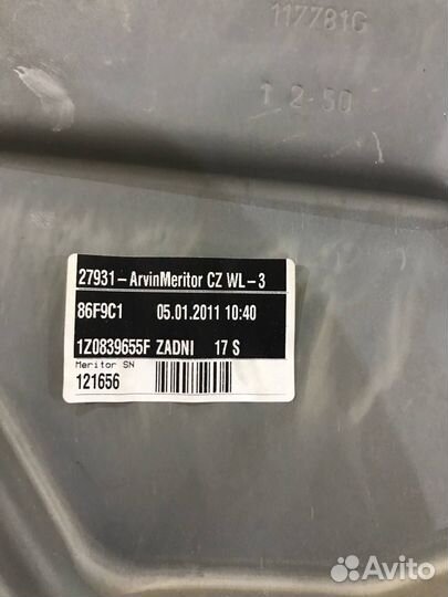 Стеклоподъемник skoda octavia a5 лифтбэк