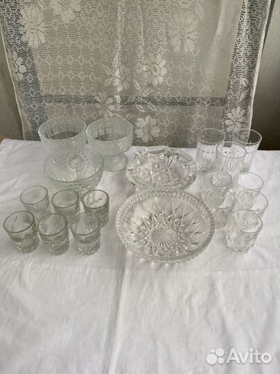 Стопки стаканы Пепельница креманки СССР