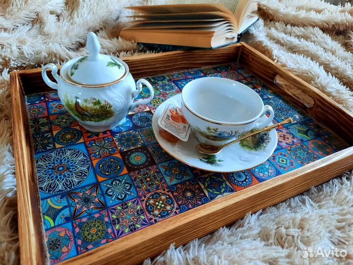 Набор подносов из натурального дерева