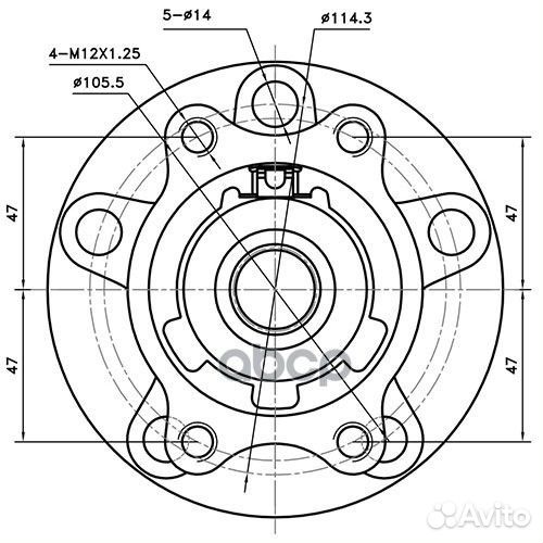 Ступица задняя зад Z89640R Zikmar