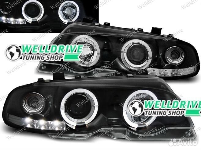 Фары Bmw E46 99-03 купе AE галоген черные