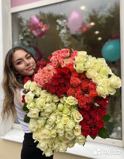 Букет из Голландских роз 101 шт