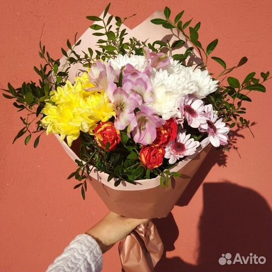 Хризантема розы цветы