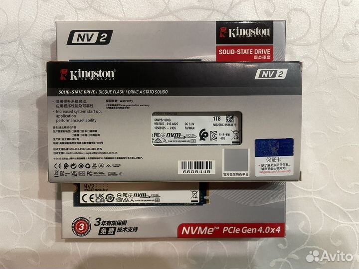 SSD 1TB Kingston NV2 nvмe Новые