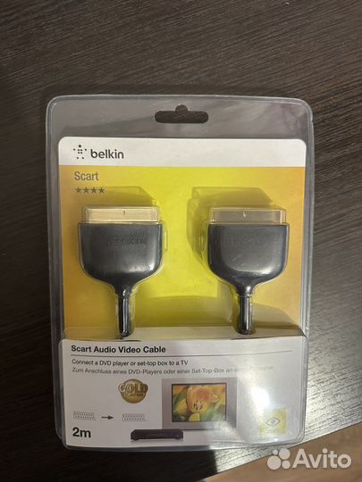 Аудио Видео Кабель Belkin scart, 2м