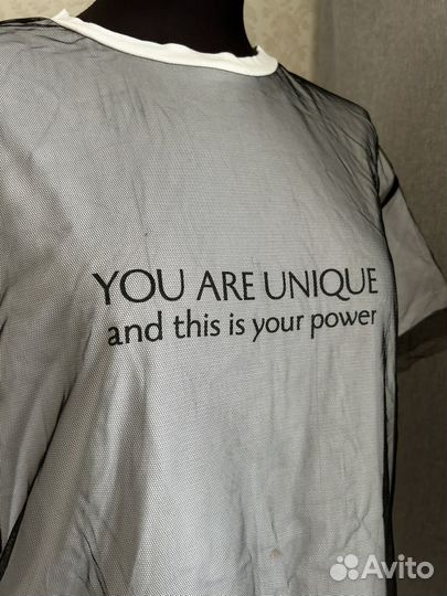 Футболка женская белая с черной сеточкой М