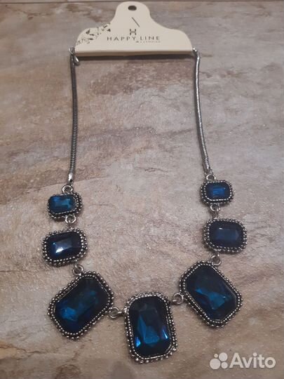 Колье с серьгами чокер бижутерия