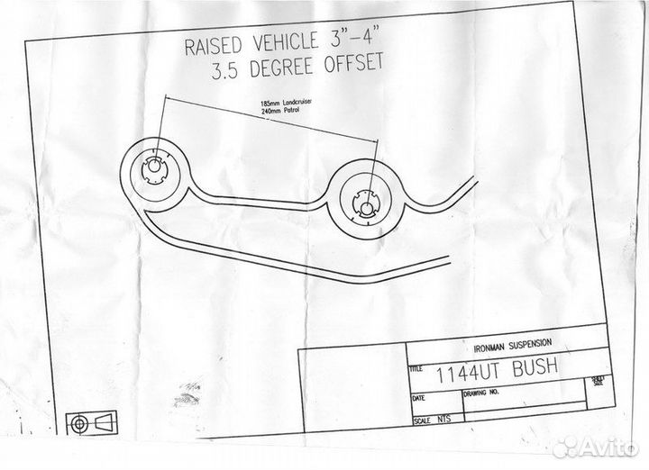 Кастор кит 2.5-3.5 Ironman для Toyota Land Cruiser