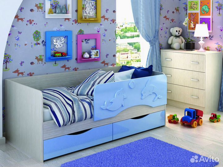 Детская кровать с матрасом Алиса 1,8х0,8 Новая