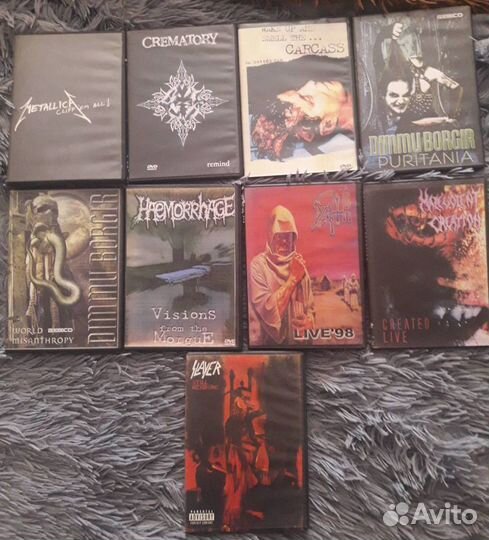 DVD/video CD диски рок метал