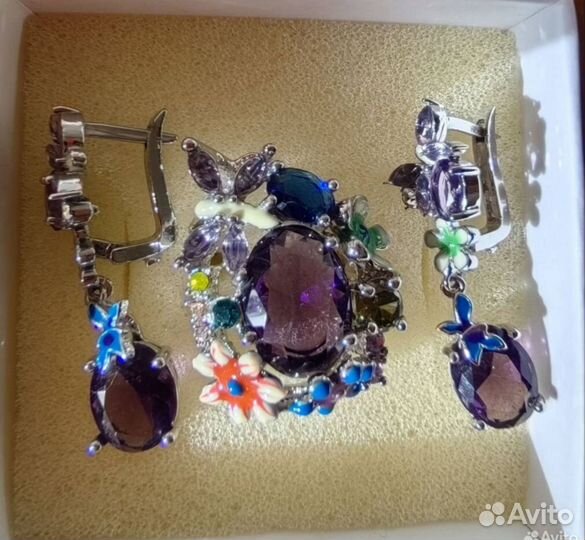 Серьги ювелирный сплав
