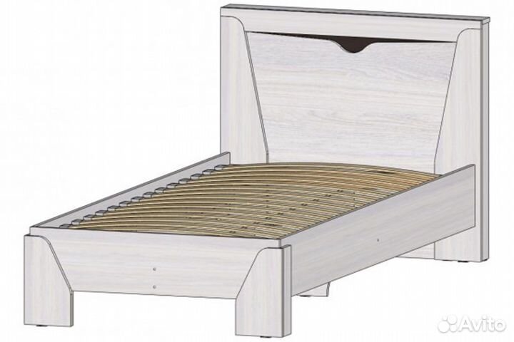 Регина Кровать 90х200 с ортопед. основанием Ясень