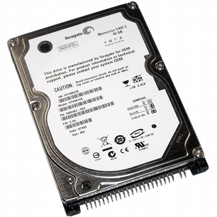 [ST94813A] Жесткий Диск Seagate 40gb Ide 2,5" St94813a