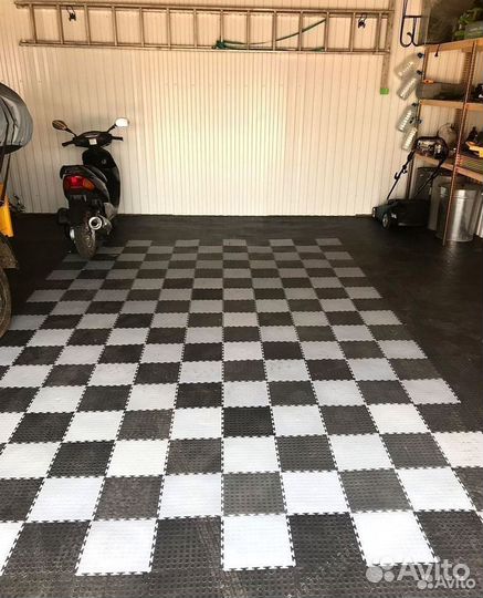 Модульная плитка пвх для гаража
