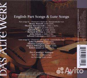 Pro Cantione Antiqua - English Part Songs & Lute S